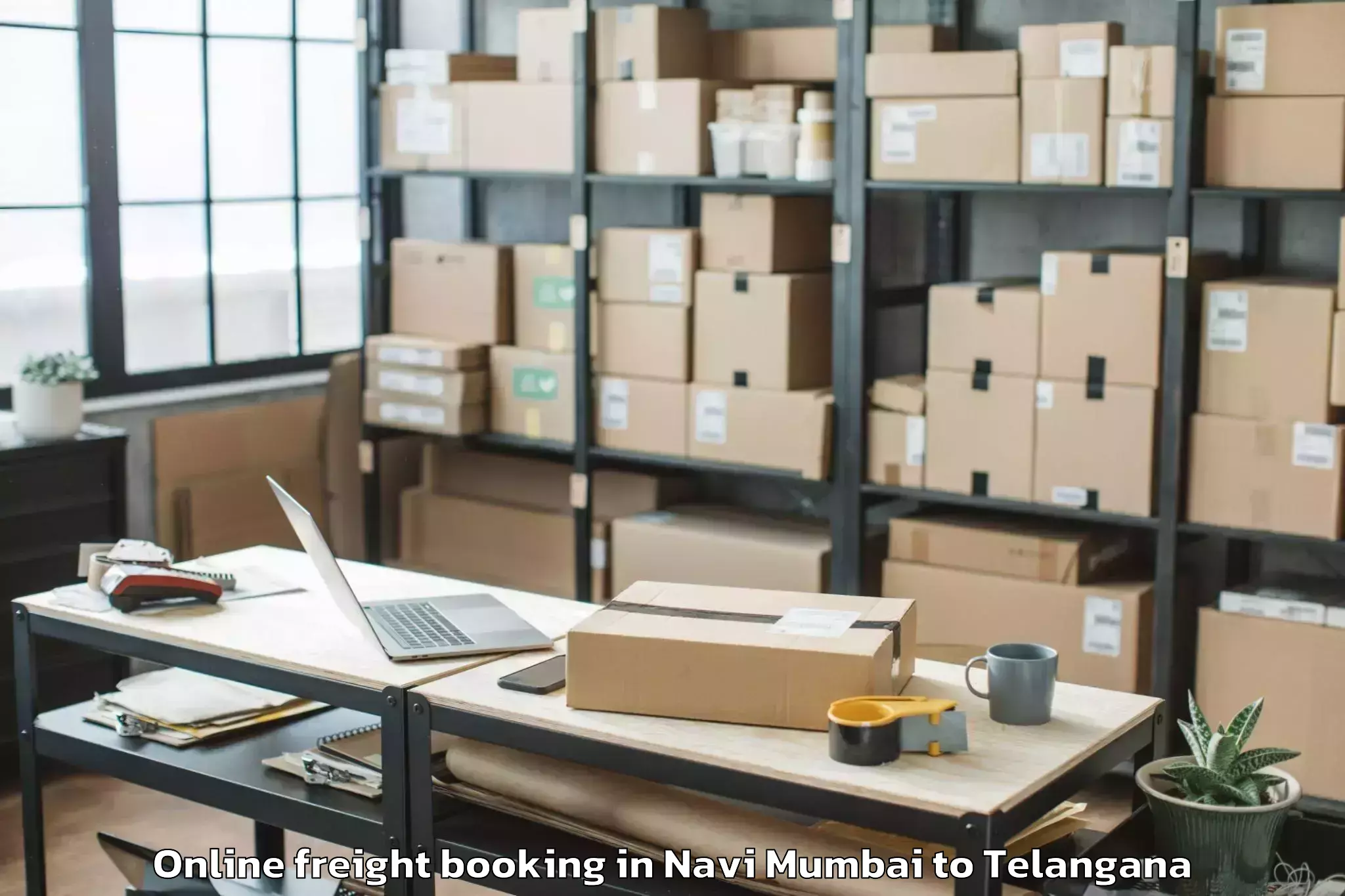 Leading Navi Mumbai to Mutharam Manthani Online Freight Booking Provider